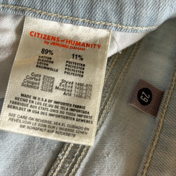 Citizens of Humanity Low Rise Light Wash Jeans - Size 29 - Picture 3 of 11